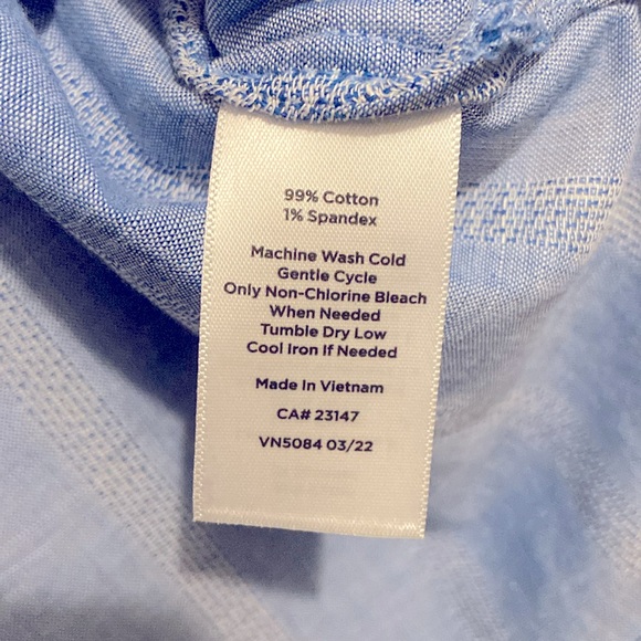 Talbots chambray sleeveless blouse NEW - Picture 5 of 5